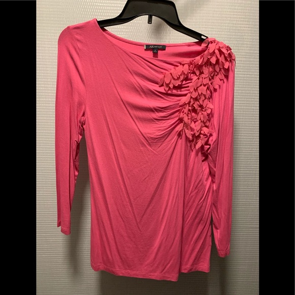 Anne Klein Tops - 🍒3/15$ AK Anne Klein Pink  3/4 sleeve Top. Size S